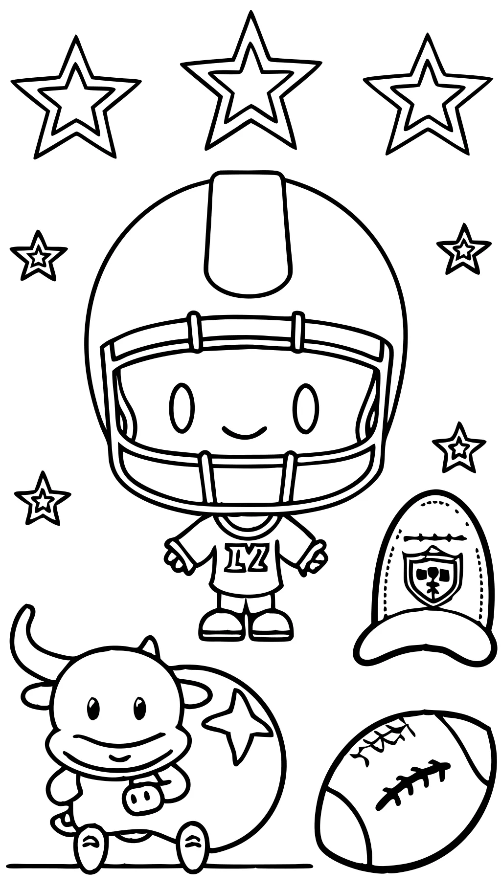 coloriages de football texans